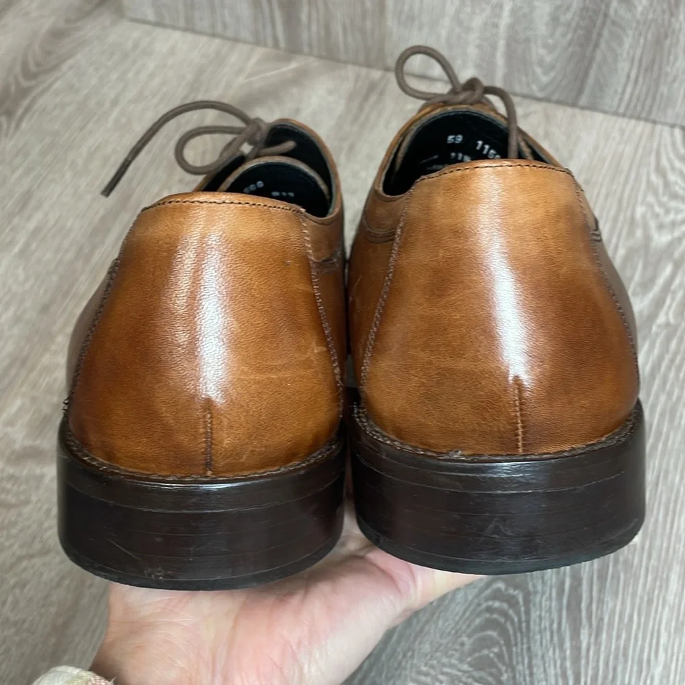 J. Murphy by Johnston & Murphy Leather Novick Cap Toe Lace Up Oxford Shoes 11.5M